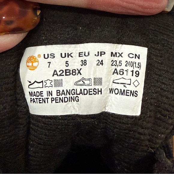 Timberland Ellendale Water Resistant Mid Lace-Up Black Leather Boots - Picture 9 of 9